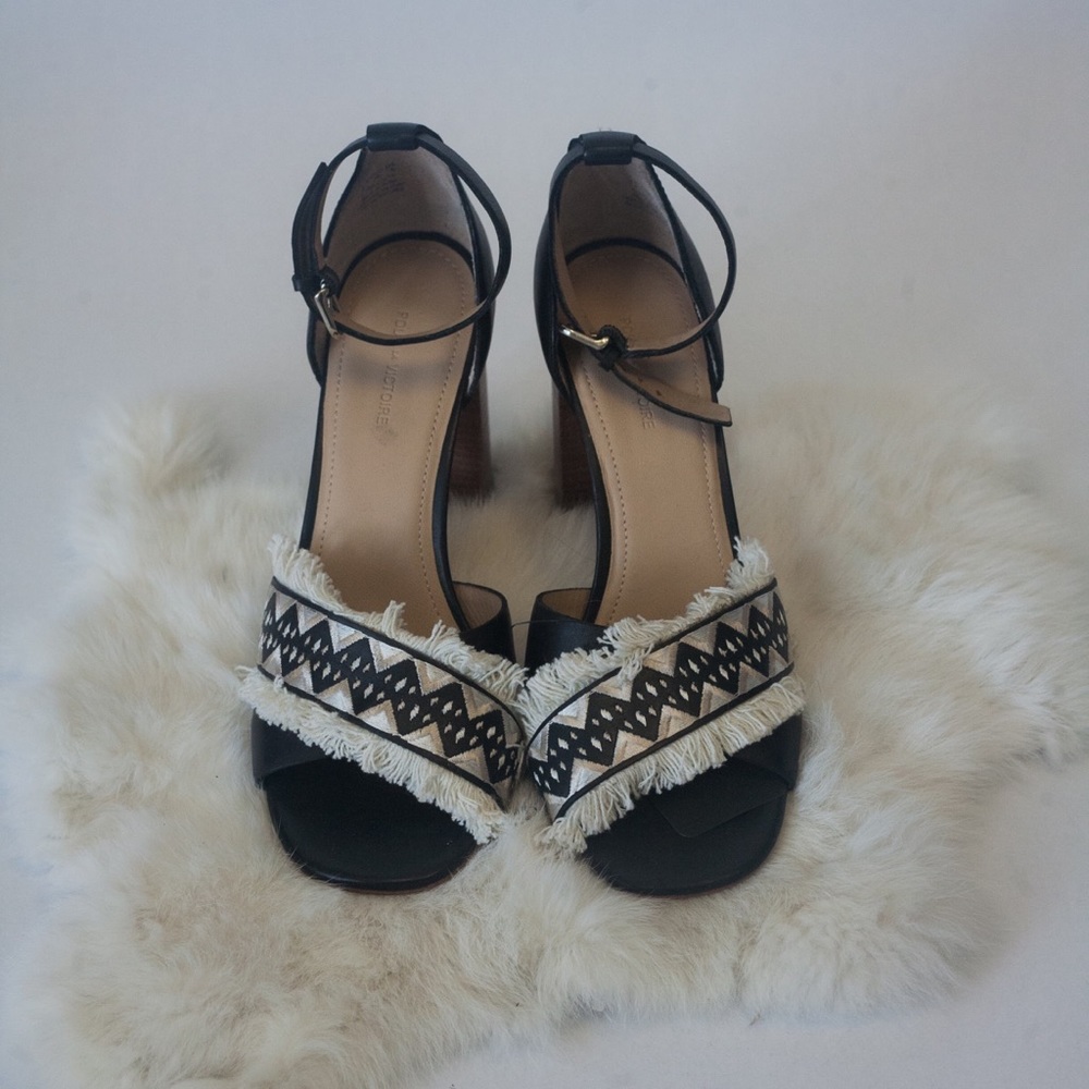 Pour la Victoire Aztec Fringe Sandals (Havana)